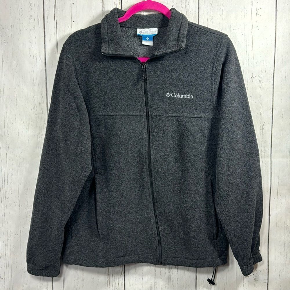 Columbia Full Zip Gray Fleece Jacket Womens S Outdoor Cozy Hiking Winter